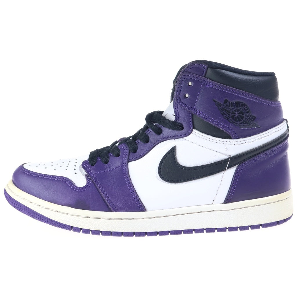 NIKE(ナイキ) AIR JORDAN RETRO HIGH OG COURT PURPLE 555088-500 エアジョーダン 1 レトロ コートパープル ハイカットスニーカー パープル/ホワイト US8/26cm