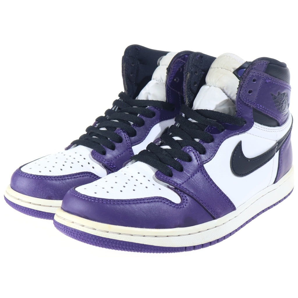 NIKE(ナイキ) AIR JORDAN RETRO HIGH OG COURT PURPLE 555088-500 エアジョーダン 1 レトロ コートパープル ハイカットスニーカー パープル/ホワイト US8/26cm
