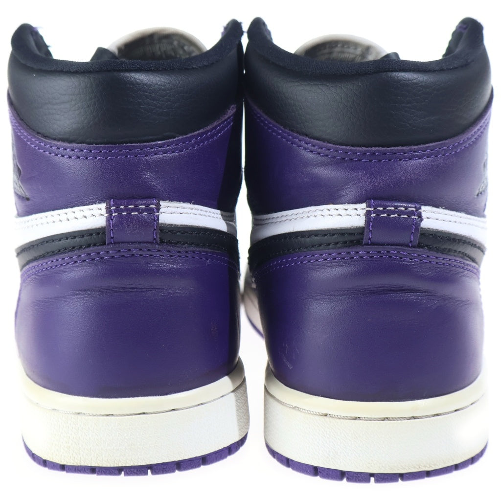 NIKE(ナイキ) AIR JORDAN RETRO HIGH OG COURT PURPLE 555088-500 エアジョーダン 1 レトロ コートパープル ハイカットスニーカー パープル/ホワイト US8/26cm