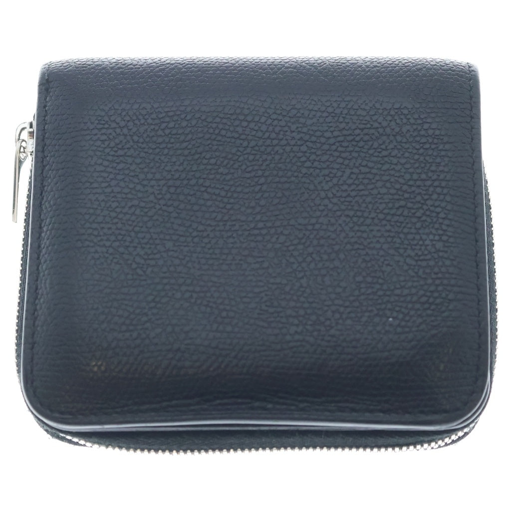 Valextra(ヴァレクストラ) NERO 7CC ZIP AROUND ネロ ラウンドジップ ソフトカーフスキン レザー コンパクトウォレット 二つ折り財布 ブラック V8L38-028-000NRL レディース