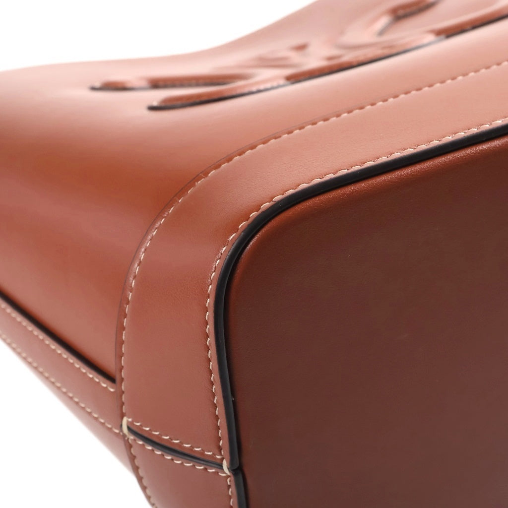 CELINE(セリーヌ) スモール バケット キュイル トリオンフ レザー ショルダーバッグ ブラウン 113783DU3 レディース