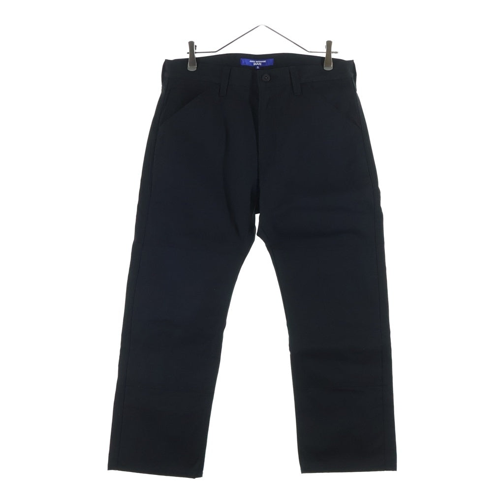 JUNYA WATANABE COMME des GARCONS(ジュンヤワタナベ コムデギャルソン) バック レザー ポケット ワイドパンツ ブラック WP-P004