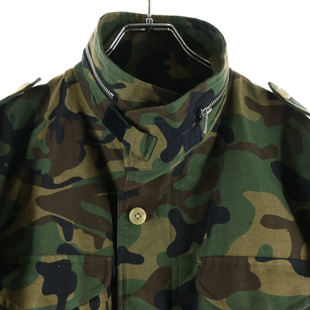 mastermind JAPAN(マスターマインドジャパン) CAMO M-65 JACKET ジャケット アウター ジップアップ ミリタリーデザイン カモフラージュ柄 コットン カーキ MQ-BL3-08