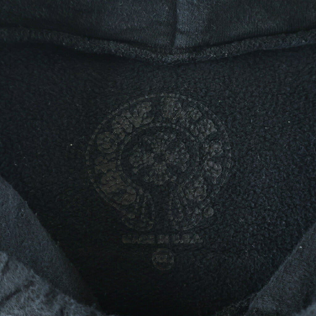 CHROME HEARTS(クロムハーツ) SWTSHRT HOODIE アメリカンフラッグ 星条旗 ホースシュープリント プルオーバー パーカー ブラック