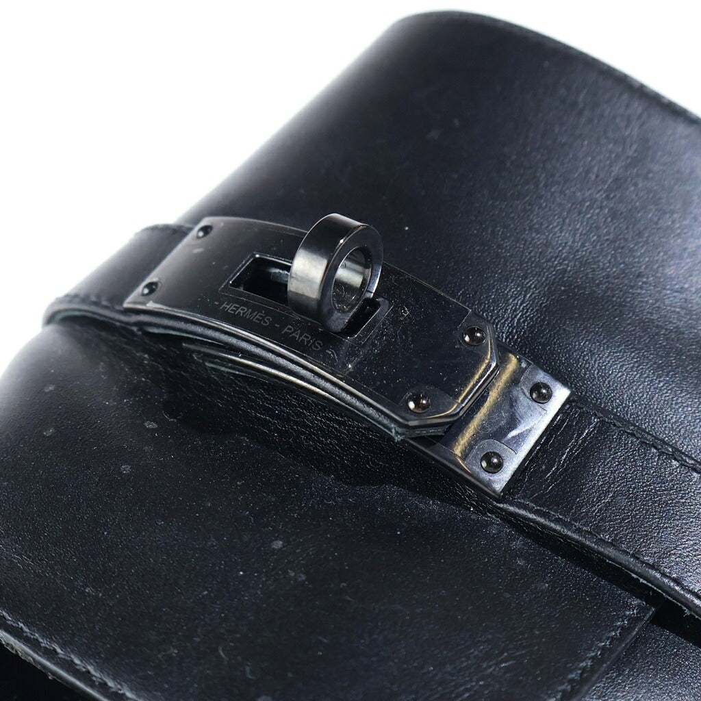 HERMES(エルメス) ガブリエル サンダル ケリーバックル レザー ブラック