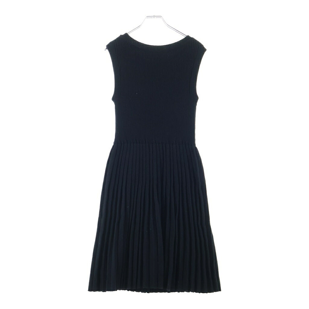 CHANEL(シャネル) 07A ココマーク ロゴプレート ウールニット ノースリーブ ワンピース ブラック P31446K00493 レディース