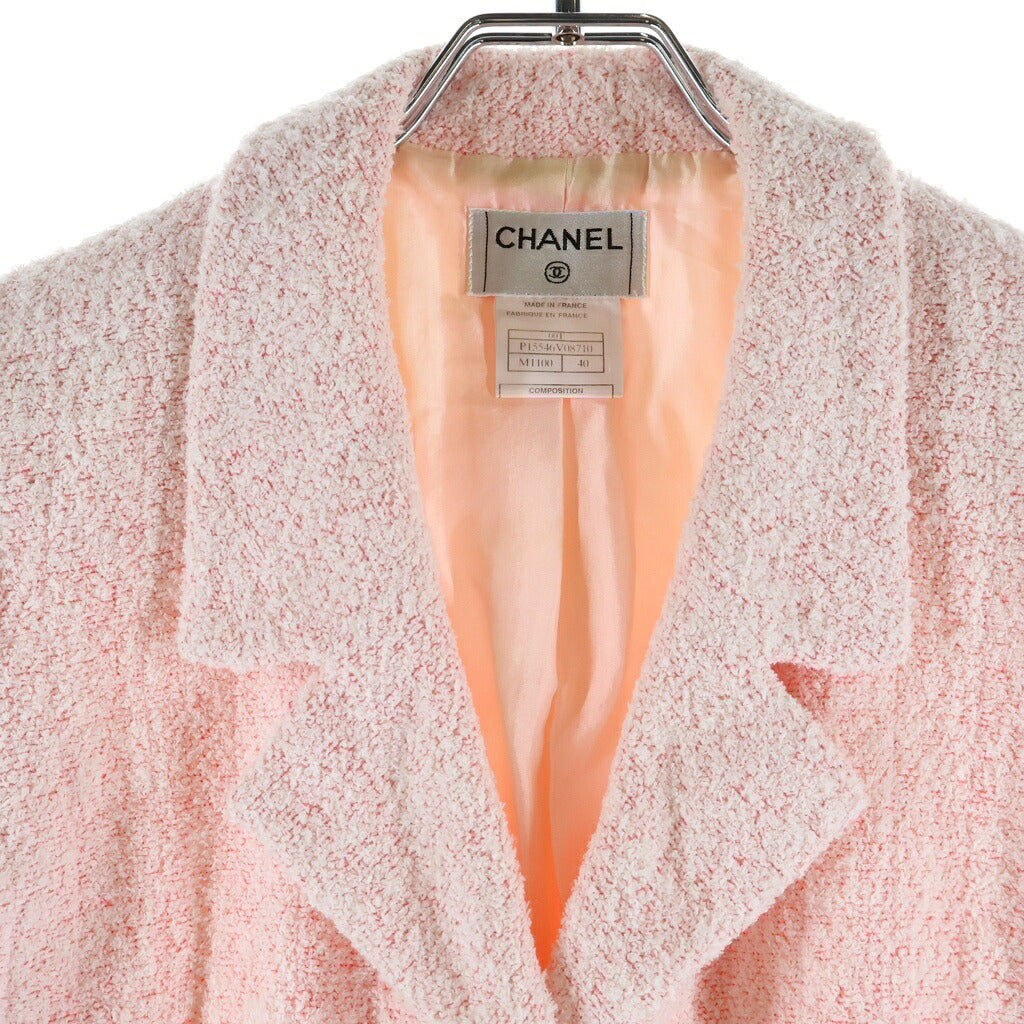 CHANEL(シャネル) ココマークボタン ショート ジャケット 半袖 パイル ピンク P15546V08710 レディース