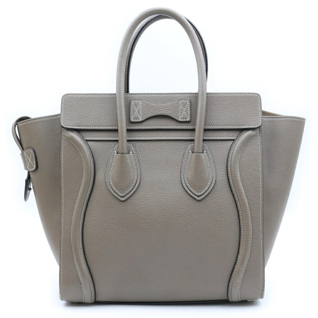 CELINE(セリーヌ) ラゲージ マイクロ ショッパー トートバッグ ハンドバッグ レザー グレージュ