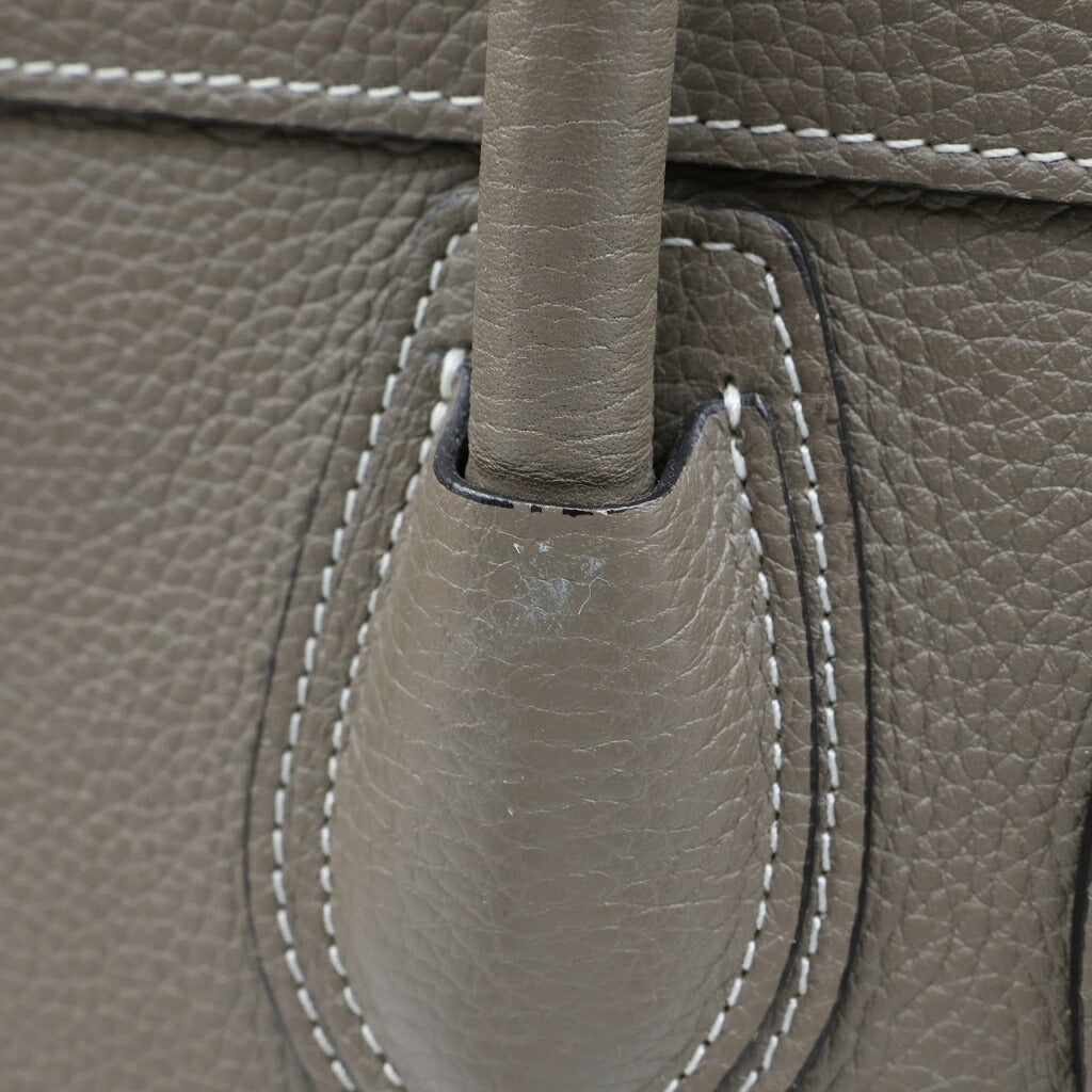 CELINE(セリーヌ) ラゲージ マイクロ ショッパー トートバッグ ハンドバッグ レザー グレージュ
