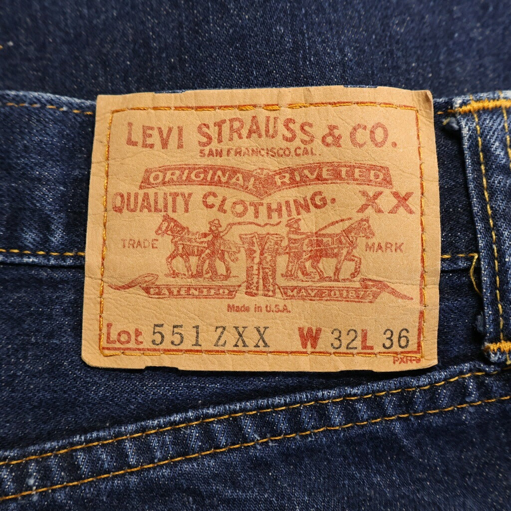 Levi's(リーバイス) 90S VINTAGE 551ZXX バレンシア製 ヴィンテージ ボタン裏555 ビッグE ジッパーフライ ストレートデニムパンツ ジーンズ インディゴ 551-0006