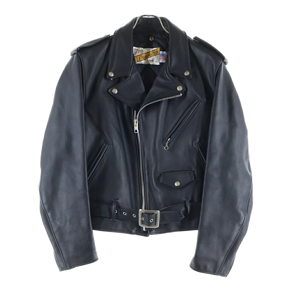 SCHOTT(ショット) 618 PERFECTO バイカータグ後期 ジップアップ ダブルライダースジャケット ブラック