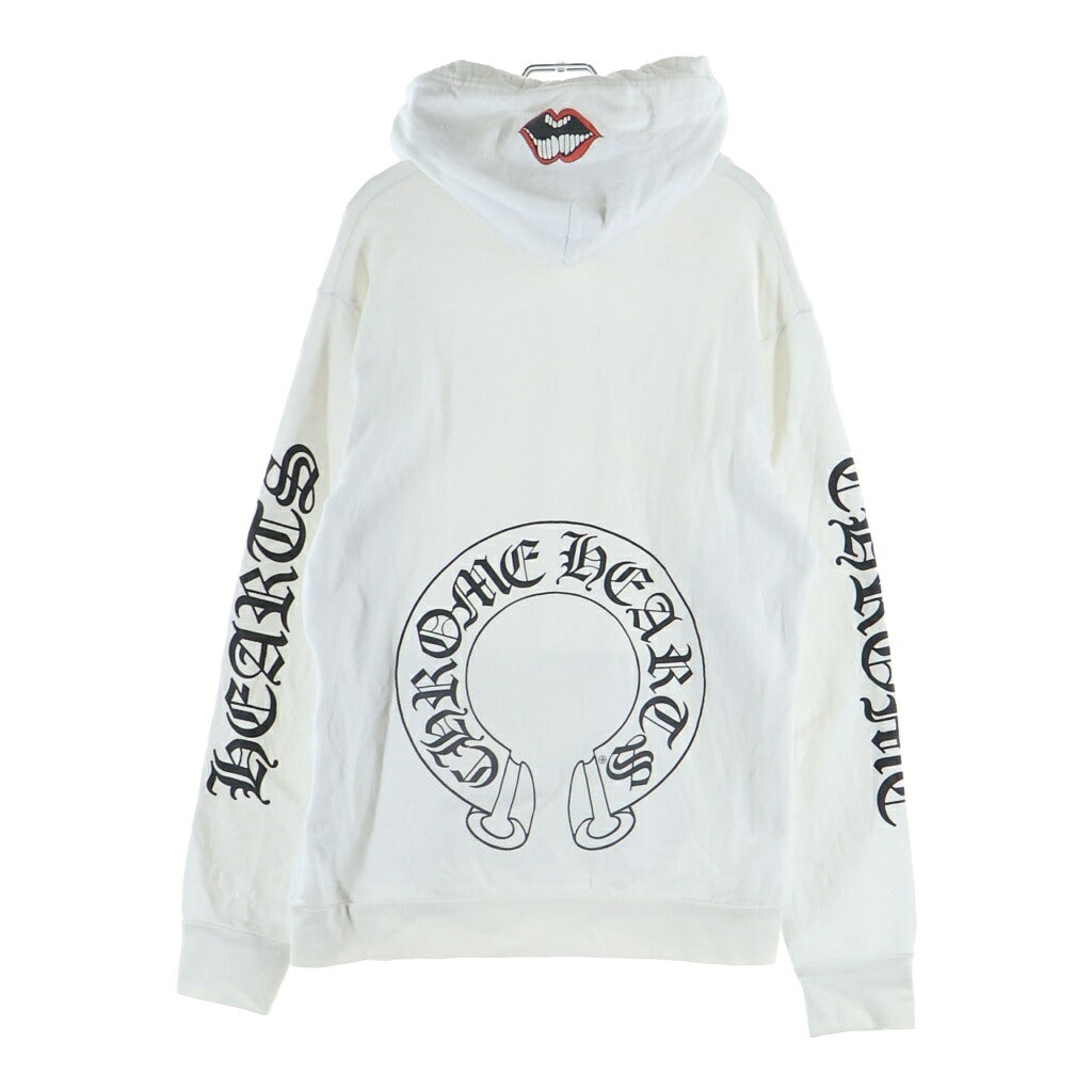 CHROME HEARTS(クロムハーツ) ×MATTY BOY CHOMPER SWTSHRT HD PLVR マッティボーイ チョンパー ホースシューフーディ プルオーバースウェットパーカー ホワイト