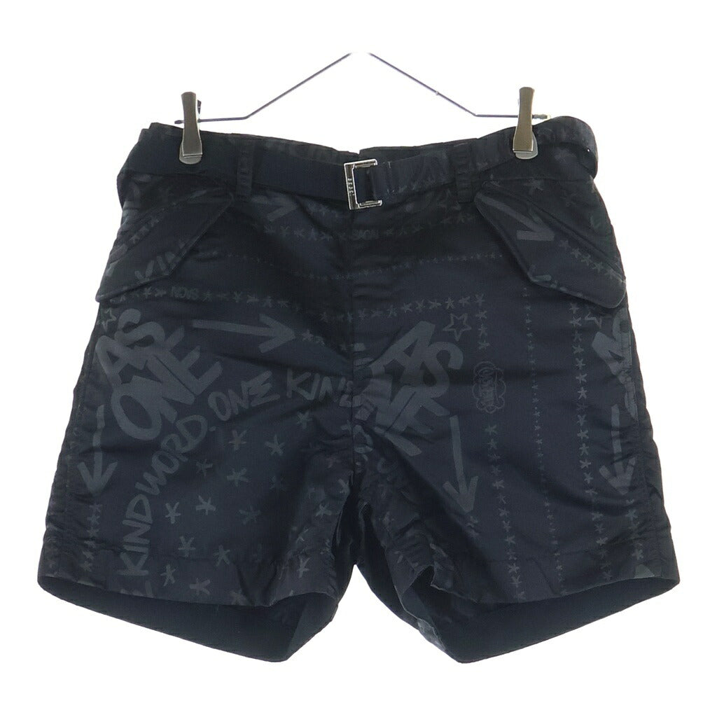 Sacai(サカイ) 23SS ERIC HAZE BANDANA PRINT SHORTS エリック ヘイズ バンダナ プリント ショーツ ブラック 23-02964M