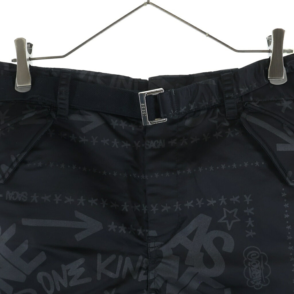 Sacai(サカイ) 23SS ERIC HAZE BANDANA PRINT SHORTS エリック ヘイズ バンダナ プリント ショーツ ブラック 23-02964M