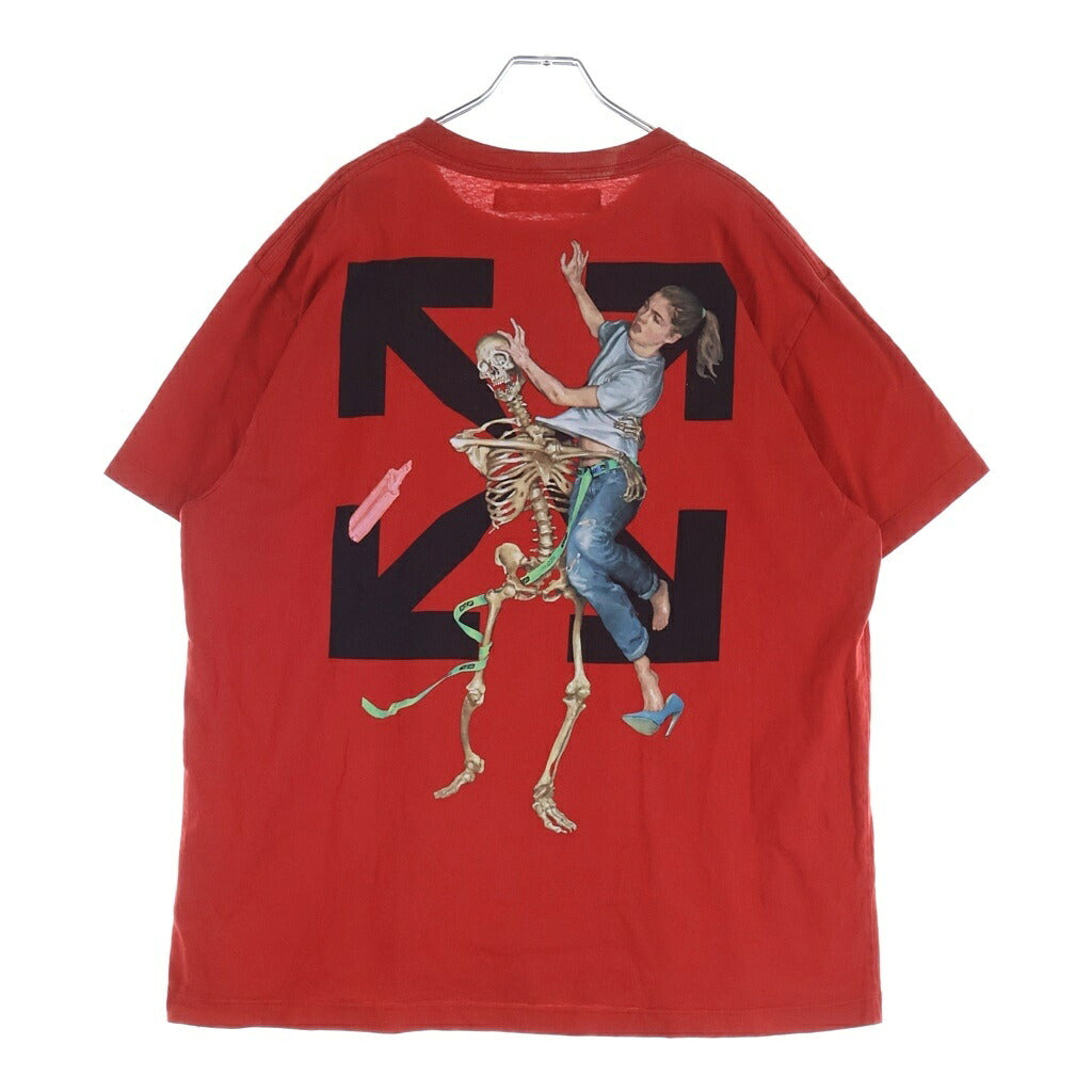 OFF-WHITE(オフホワイト) ■20AW バックアロープリントTシャツ レッド OMAA038F20FAB001