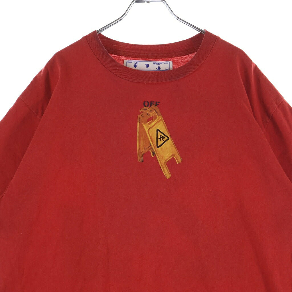OFF-WHITE(オフホワイト) ■20AW バックアロープリントTシャツ レッド OMAA038F20FAB001