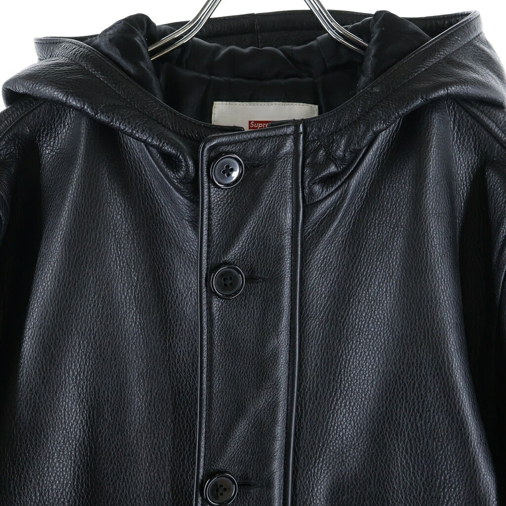 SUPREME(シュプリーム) 09AW Cold Weather Bomber コールド ウェザー ボンバー レザー ジャケット ブラック