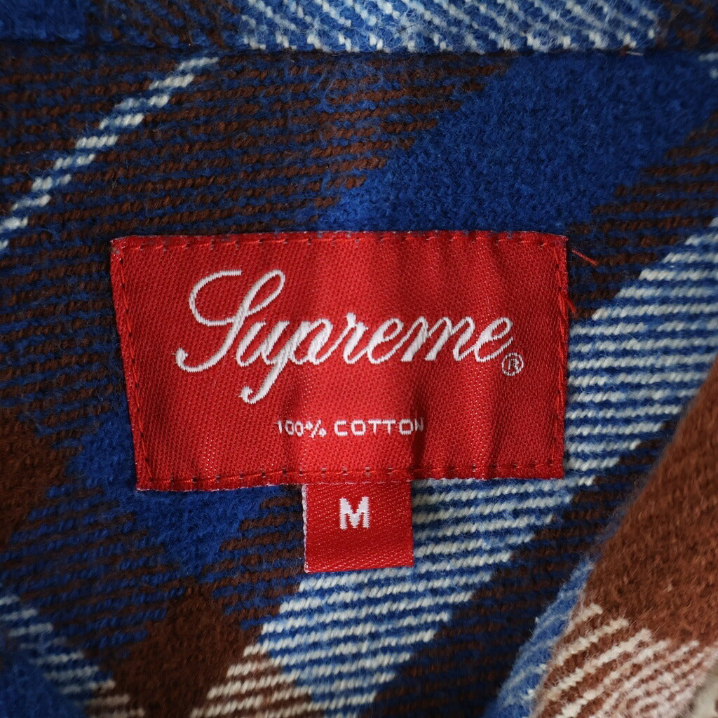 SUPREME(シュプリーム) 14AW Heavyweight Plaid Shirt ヘビーウェイト プレイド フランネル 長袖チェック シャツ ブラウン