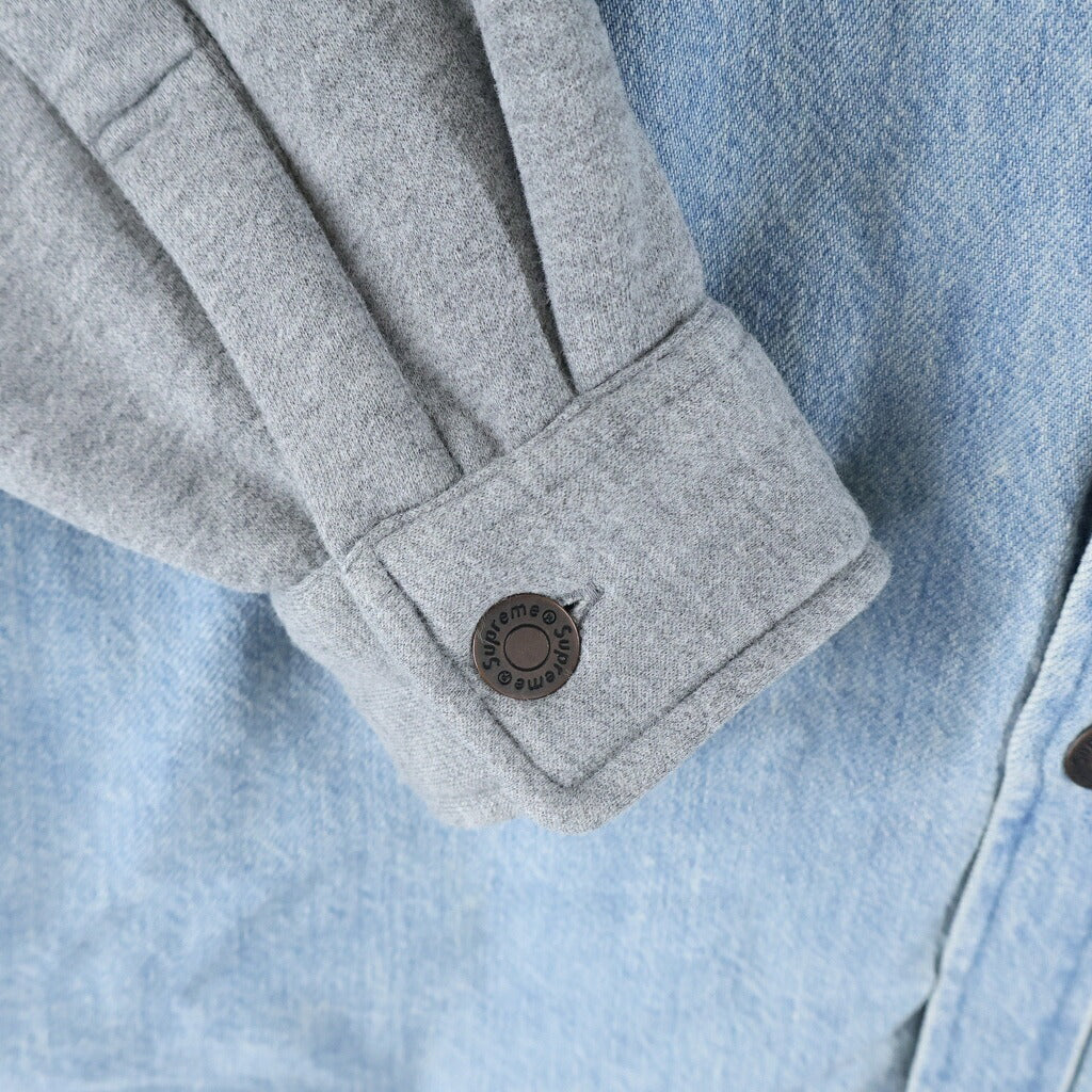 SUPREME(シュプリーム) 22AW Fleece Hooded Denim Shirt フリース フーデッド デニム シャツ インディゴ