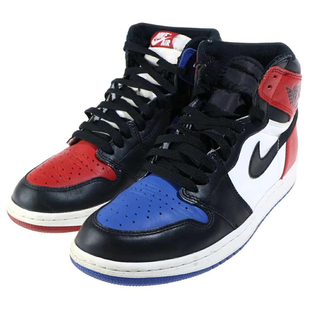 NIKE(ナイキ) AIR JORDAN 1 RETRO HIGH OG TOP 3 555088‐026 エアジョーダン1 トップ ハイカットスニーカー ブラック/レッド/ブルー US9/27cm 555088-026