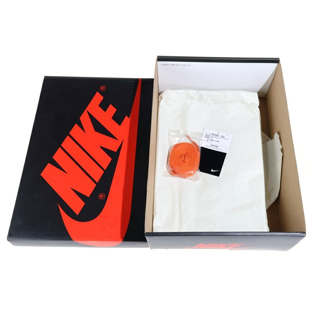 NIKE(ナイキ) AIR JORDAN 1 RETRO HIGH OG SHATTERED BACKBOARD 3.0 エアジョーダン1 オレンジ レトロ ハイカット パテントレザー シャッタードバックボード ハイカットスニーカー ブラック/オレンジ US8.5/26.5cm 555088-028
