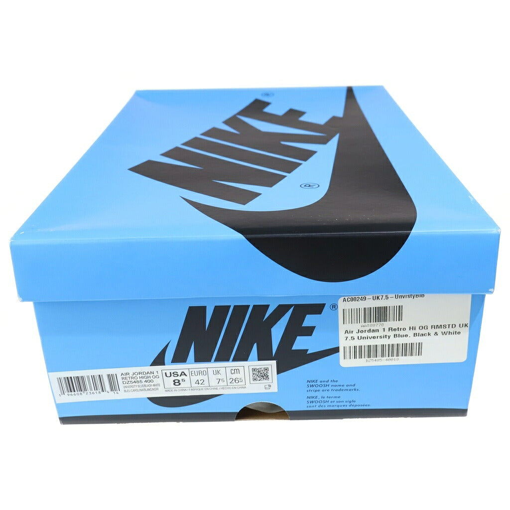 NIKE(ナイキ) AIR JORDAN 1 RETRO HIGH OG エアジョーダン1 レトロ ハイカットスニーカー ホワイト/ブルー US8.5/26.5cm DZ5485-400