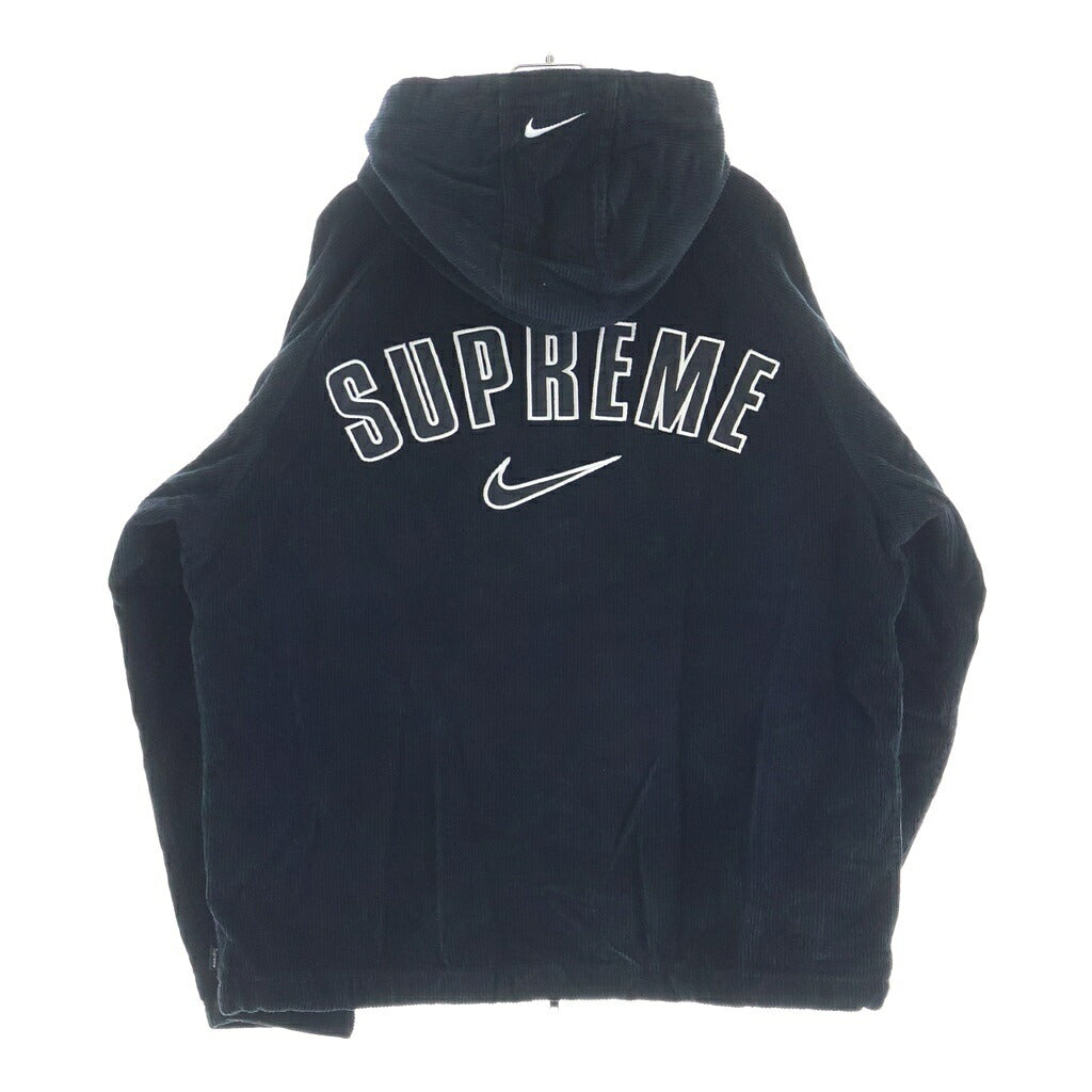 SUPREME(シュプリーム) 22SS ×NIKE Arc Corduroy Hooded Jacket ナイキ アーチロゴ コーデュロイ フーデッド ジャケット ブラック DM1772-010