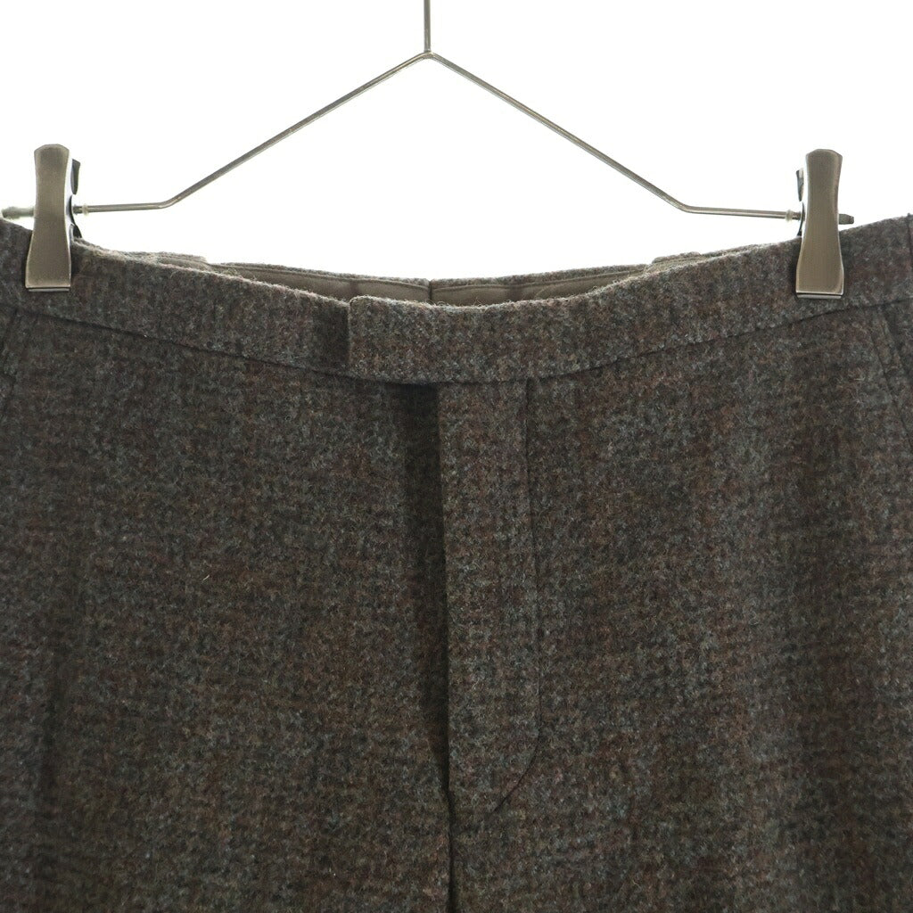 COMME des GARCONS HOMME PLUS(コムデギャルソンオムプリュス) 98AW ウールツイード マオカラー4Bジャケット/ウール ツイード ロングパンツ セットアップスーツ ブラウン PJ-04054S AD1998