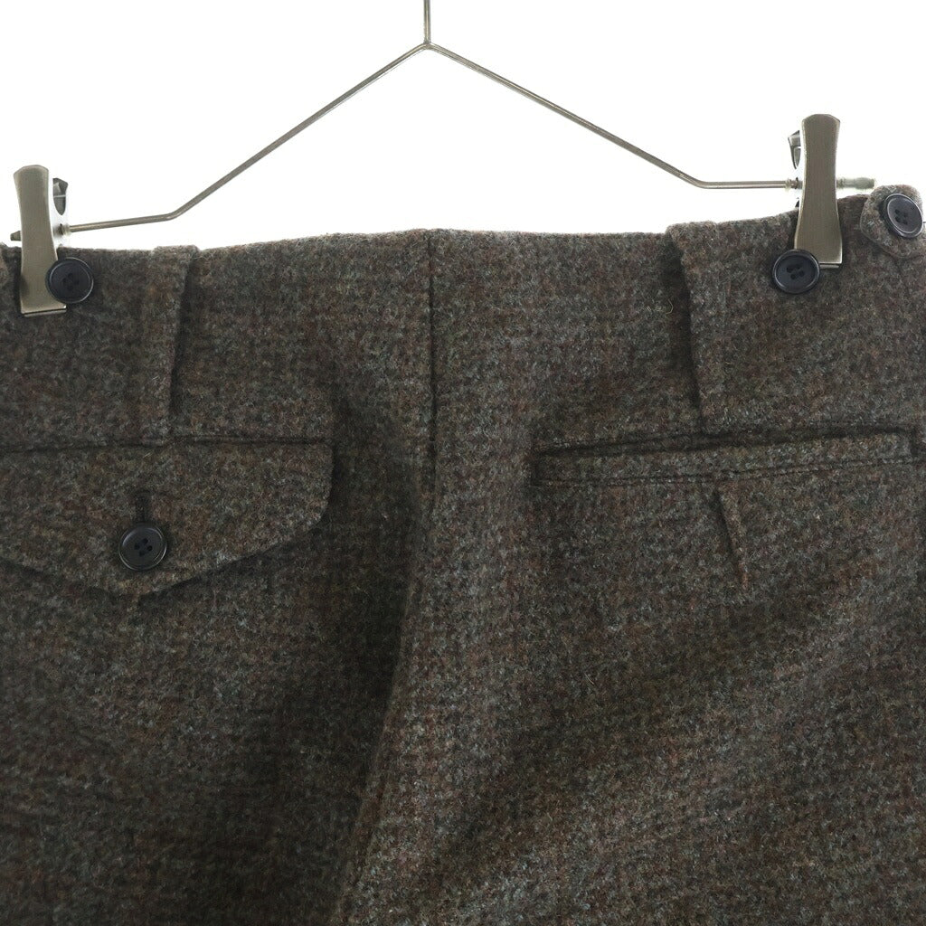 COMME des GARCONS HOMME PLUS(コムデギャルソンオムプリュス) 98AW ウールツイード マオカラー4Bジャケット/ウール ツイード ロングパンツ セットアップスーツ ブラウン PJ-04054S AD1998