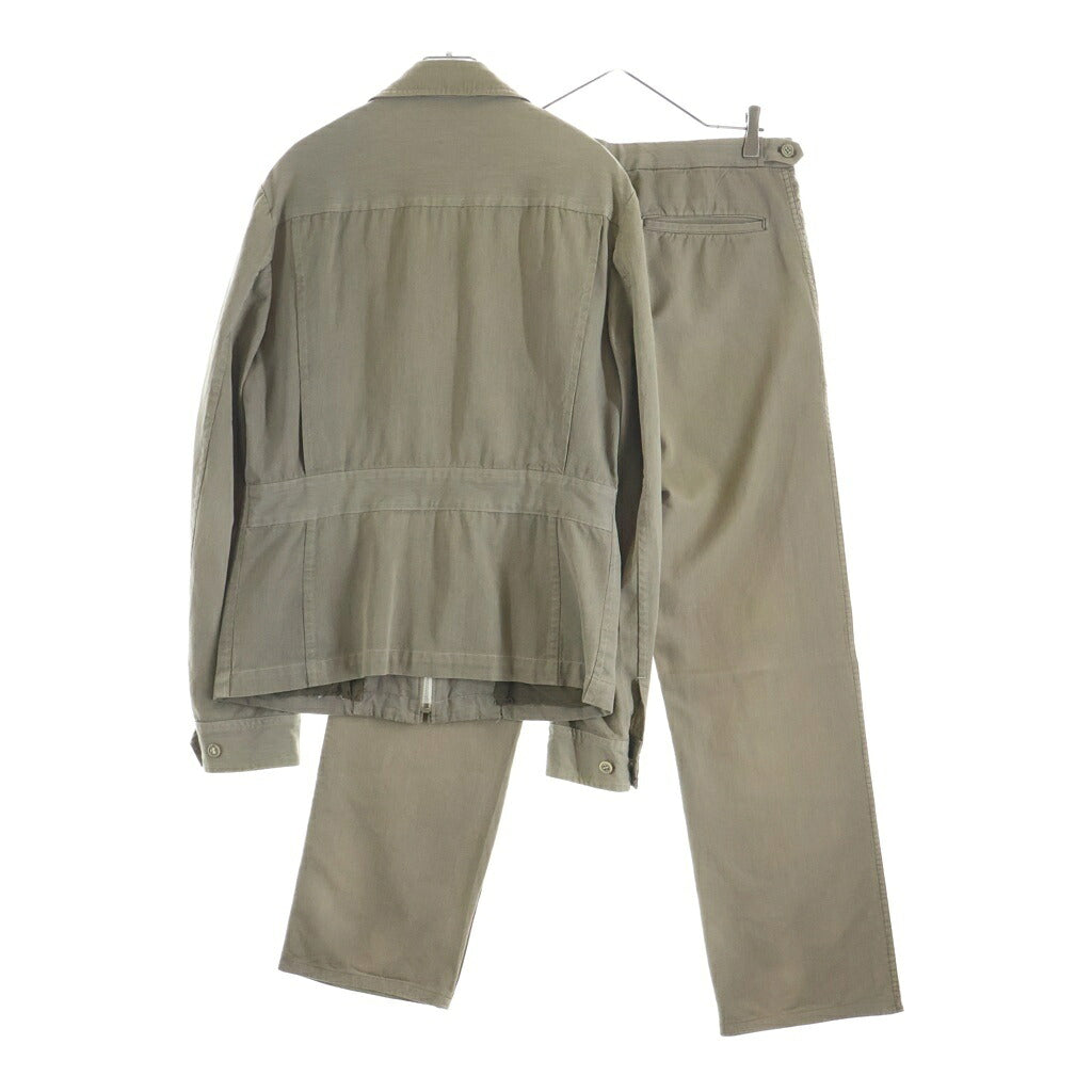 COMME des GARCONS HOMME PLUS(コムデギャルソンオムプリュス) 99SS 製品染め ジップアップ スウィングトップ ブルゾン ジャケット/ロングパンツ セットアップ ベージュ PJ-10092M AD1998