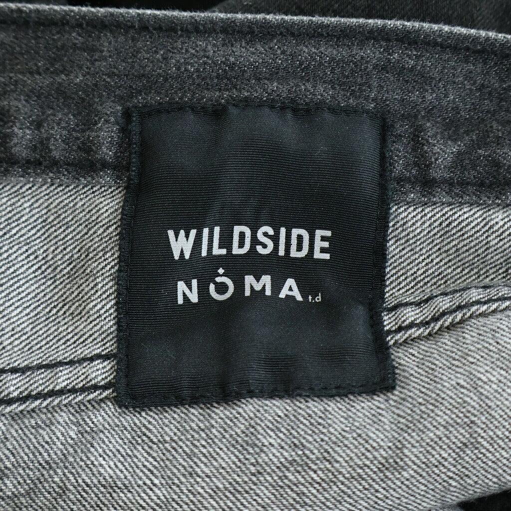 WILDSIDE YOHJI YAMAMOTO(ワイルドサイド ヨウジ ヤマモト) 24AW ×NOMA t.d GRADATION DENIM PANTS ×ノーマティーディー グラデーション デニムパンツ ブラック N38-YDE02