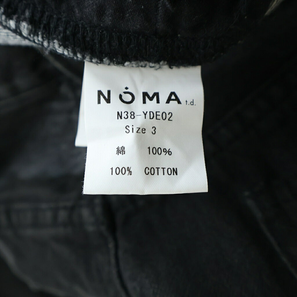 WILDSIDE YOHJI YAMAMOTO(ワイルドサイド ヨウジ ヤマモト) 24AW ×NOMA t.d GRADATION DENIM PANTS ×ノーマティーディー グラデーション デニムパンツ ブラック N38-YDE02