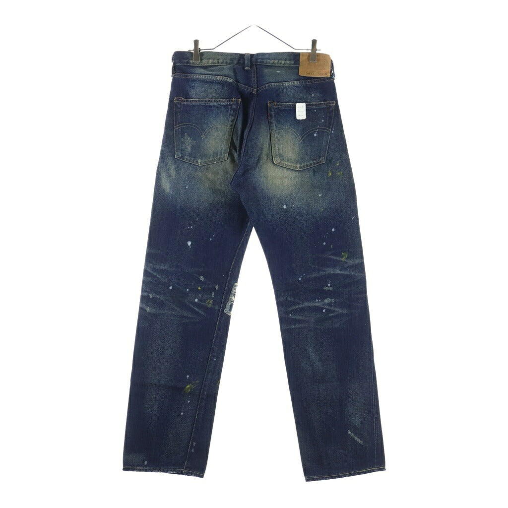 Levi's(リーバイス) 501XX 1955年モデル 日本製 ビッグE 赤耳セルビッチ レイバークラッシュド ボタンフライ デニムパンツ インディゴ 55501-0061