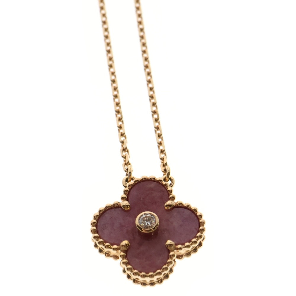 Van Cleef & Arpels(ヴァンクリーフアンドアーペル) ヴィンテージアルハンブラ ローズナイト 1PD ダイヤモンド ネックレス 2021年ホリデー限定 K18PG ピンクゴールド VCARP7TD00 ジュエリー アクセサリー