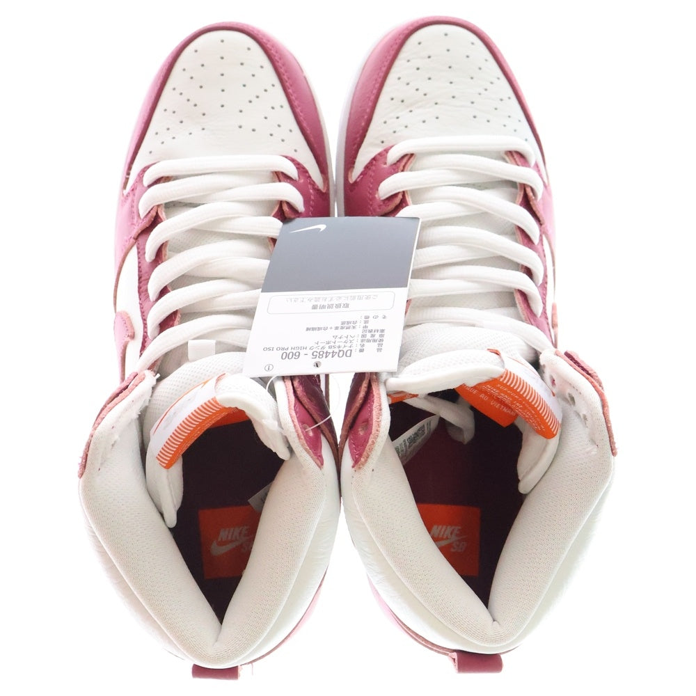 NIKE SB(ナイキエスビー) DUNK HIGH PRO ORANGE LABEL SWEET BEET ナイキ SB ダンク ハイ プロ オレンジ レーベル スウィート ビート ハイカットスニーカー DQ4485-600 US9/27.0cm レッド/ホワイト