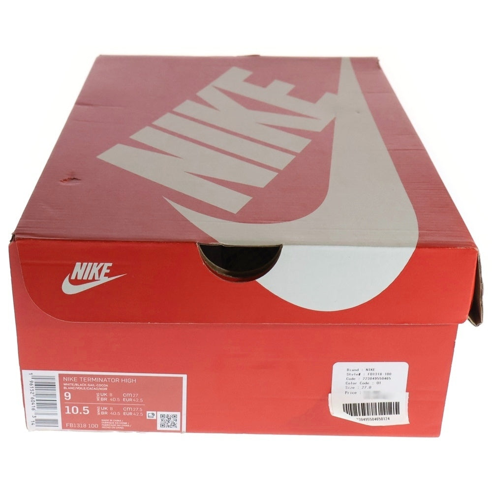 NIKE(ナイキ) TERMINATOR HIGH COCOA SNAKE ターミネーター ココアスネーク 白蛇 ハイカットスニーカー ホワイト/ブラック US9/27.0cm FB1318-100