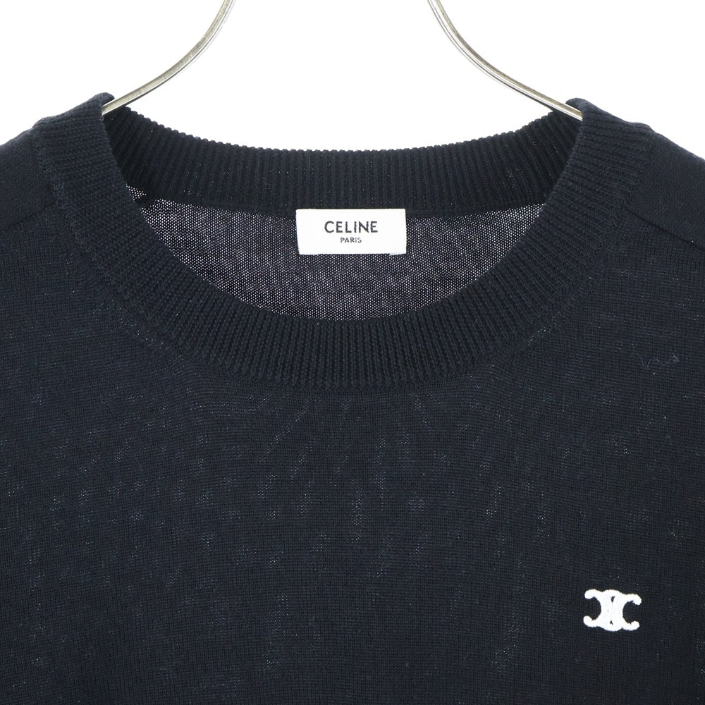 CELINE(セリーヌ) トリオンフ ロゴ クルーネックニット セーター ブラック 2AH80322U.38NO