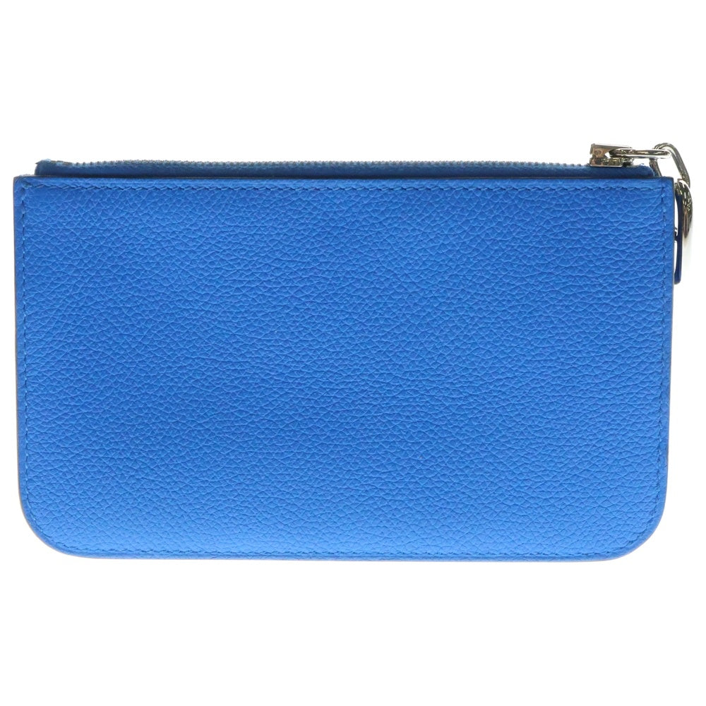 HERMES(エルメス) Zipengo Chaine dAncre ジップアンゴー シェーヌダンクル ヴォー レザーカードケース K刻印 ブルー