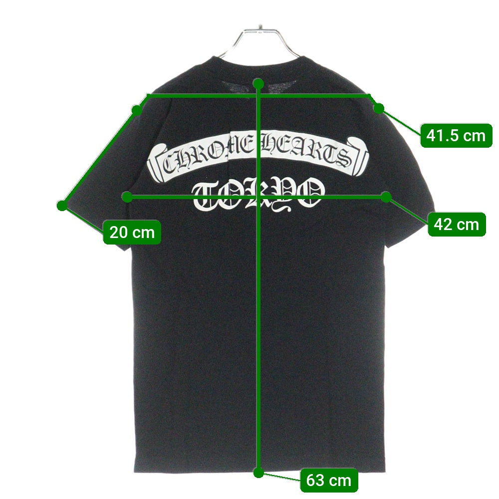 CHROME HEARTS(クロムハーツ) 東京銀座限定 胸ポケット ヴァインダガー クルーネック 半袖Tシャツ カットソー ブラック