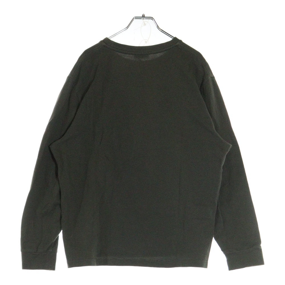 MONCLER(モンクレール) ワッペンロゴ クルーネック サーマルロングスリーブ カーキ H20918D00005 899RD