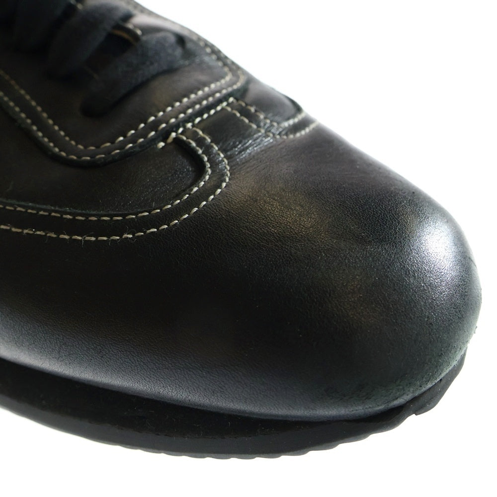 HERMES(エルメス) クイック Hロゴ レザー ローカットシューズ スニーカー ブラック