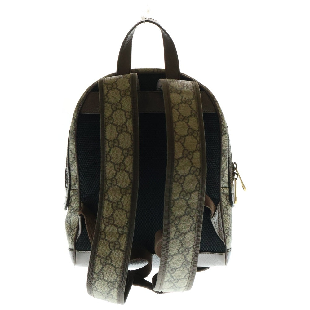 GUCCI(グッチ) GGスプリーム オフィディア シェリーライン スモール バックパック リュックサック ショルダーバッグ ブラウン×ベージュ レザー×PVC ゴールド金具 547965