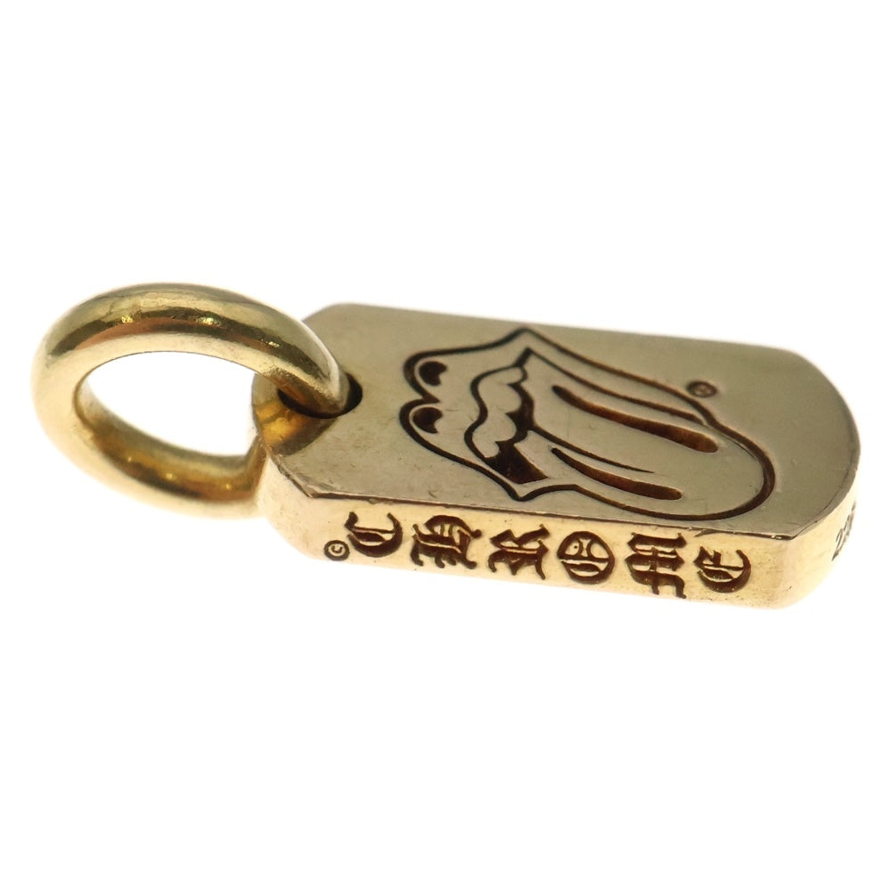CHROME HEARTS(クロムハーツ) 22K TINY LIPS & TONGUE DOGTAG タイニードッグタグ リップアンドタン ゴールド