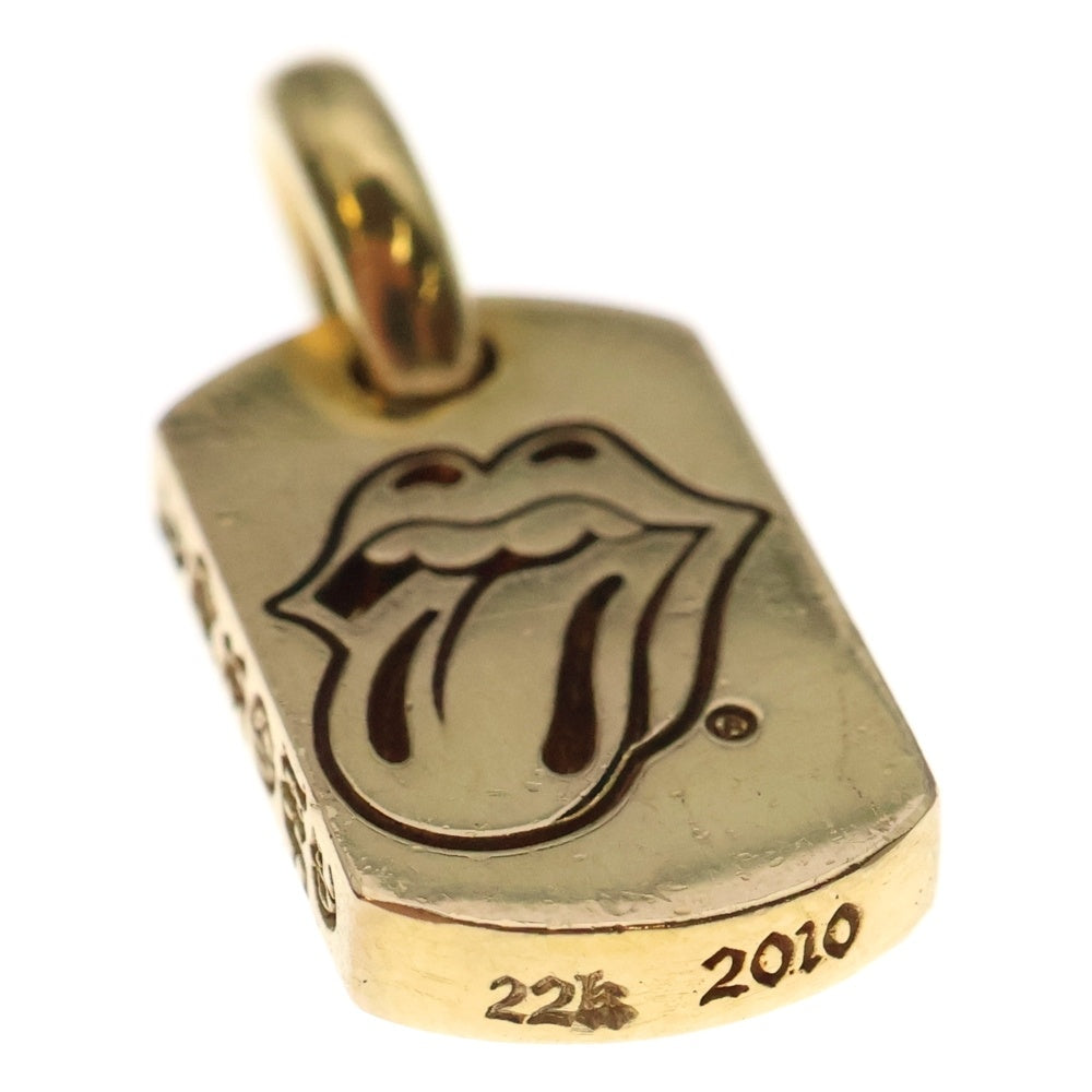 CHROME HEARTS(クロムハーツ) 22K TINY LIPS & TONGUE DOGTAG タイニードッグタグ リップアンドタン ゴールド