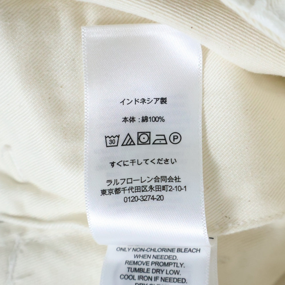 RRL(ダブルアールエル) ボタンフライ コットン チノパンツ ホワイト