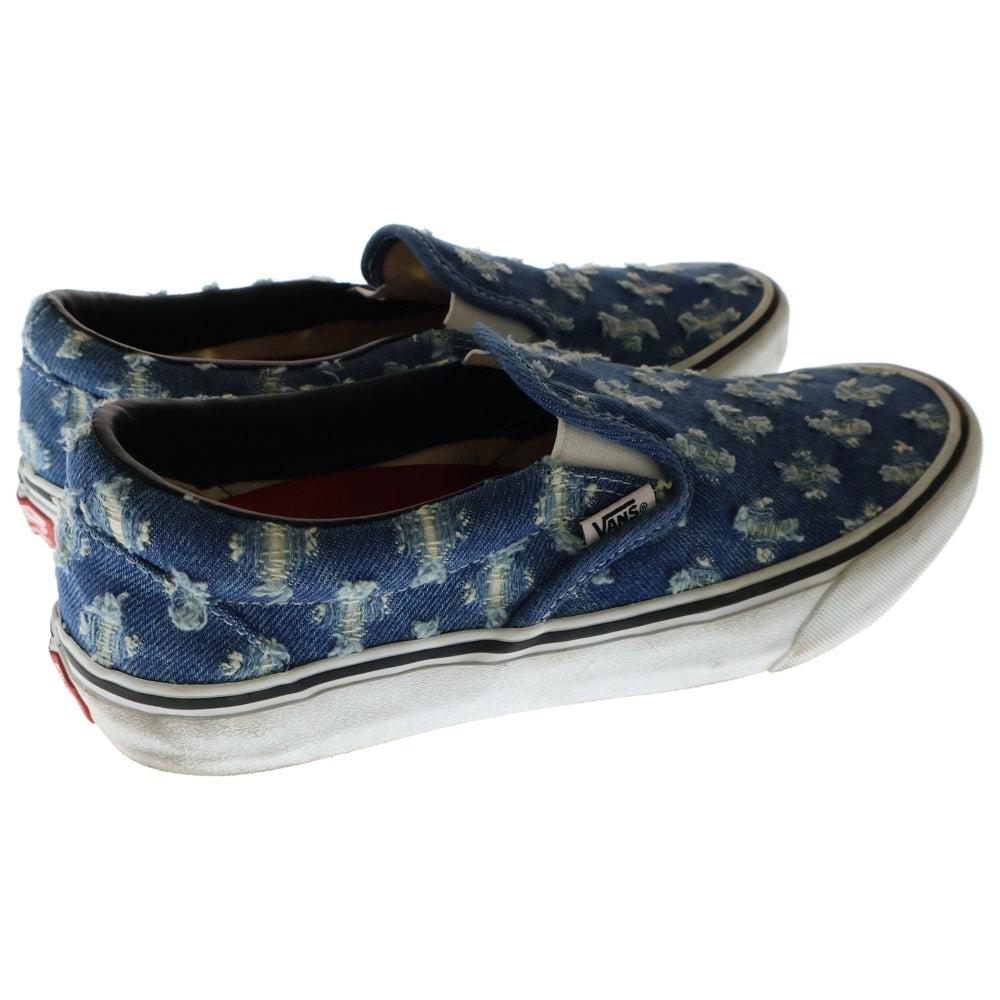 VANS(ヴァンズ) ×SUPREME Slip-On PRO シュプリーム デニム スリッポン ローカットスニーカー インディゴブルー US8.5/26.5cm VN0A38DD2DD