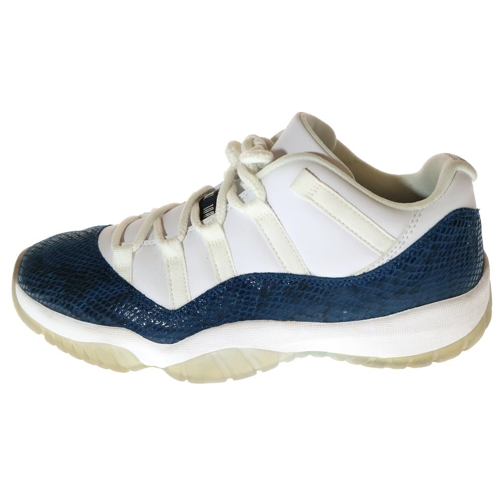 NIKE(ナイキ) AIR JORDAN 11 RETRO LOW LE SNAKESKIN エアジョーダン11 スネークスキン ローカットスニーカー ホワイト/ブルー US8.5/26.5cm CD6846-102