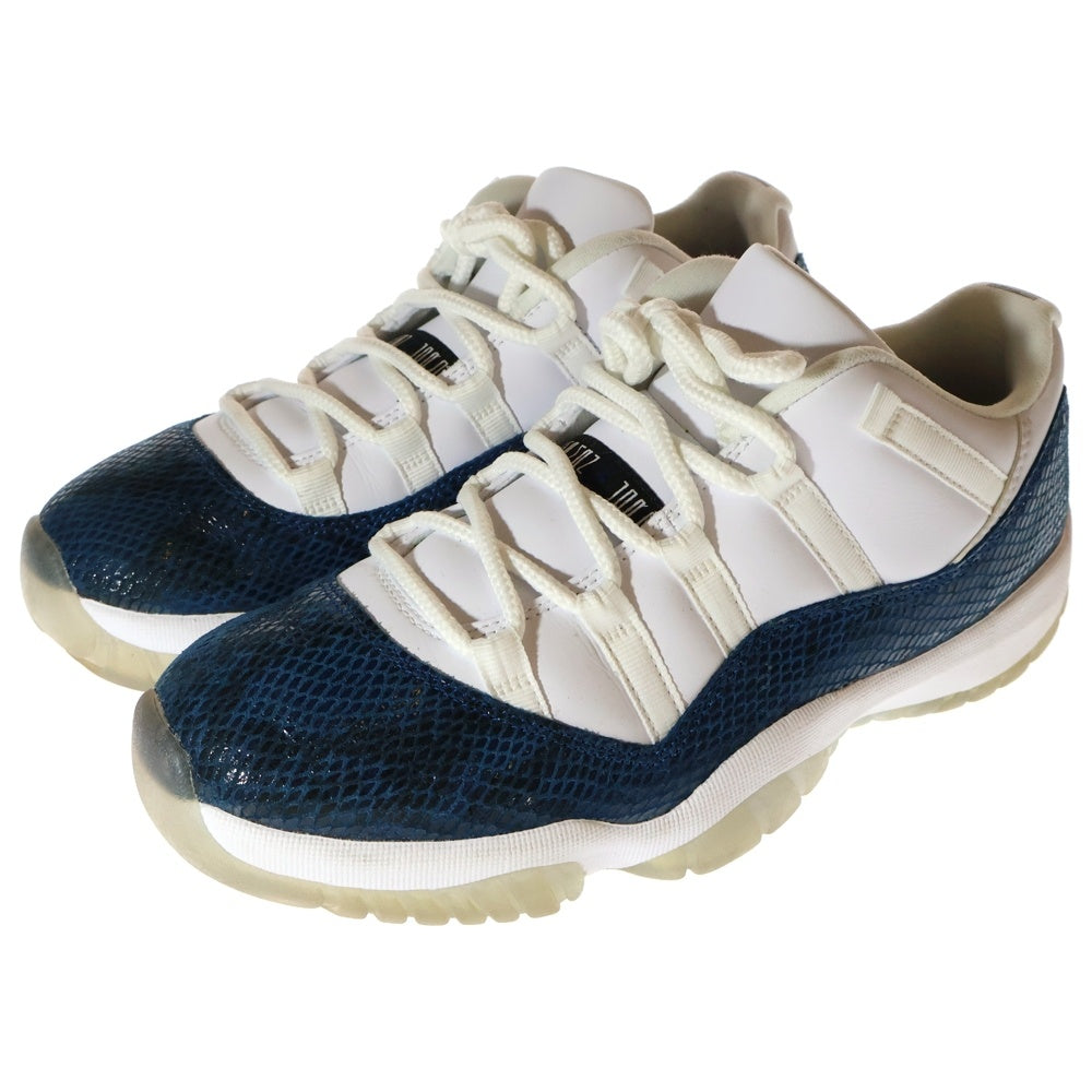 NIKE(ナイキ) AIR JORDAN 11 RETRO LOW LE SNAKESKIN エアジョーダン11 スネークスキン ローカットスニーカー ホワイト/ブルー US8.5/26.5cm CD6846-102