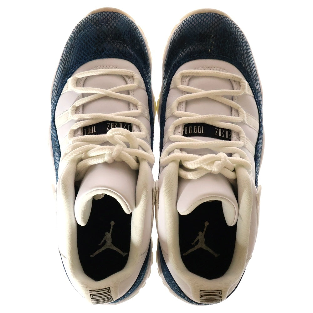 NIKE(ナイキ) AIR JORDAN 11 RETRO LOW LE SNAKESKIN エアジョーダン11 スネークスキン ローカットスニーカー ホワイト/ブルー US8.5/26.5cm CD6846-102