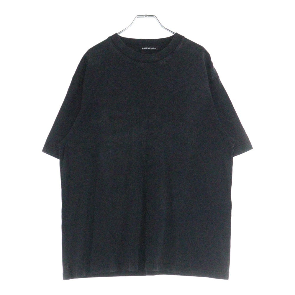 BALENCIAGA(バレンシアガ) PARISロゴプリント 半袖Tシャツ カットソー 594579 ブラック